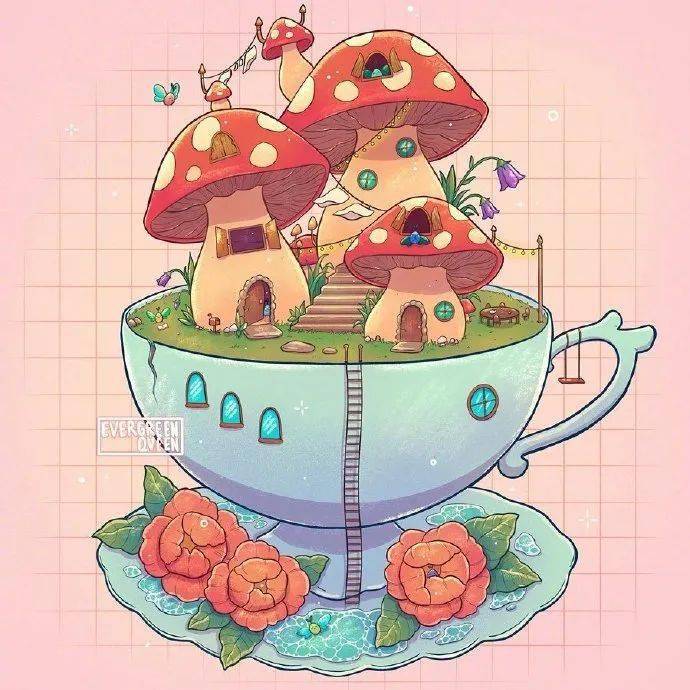 超级治愈的小世界系列插画