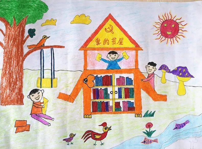 馆组织区农家书屋开展2020年我的书屋我的梦农村少年儿童手抄报活动