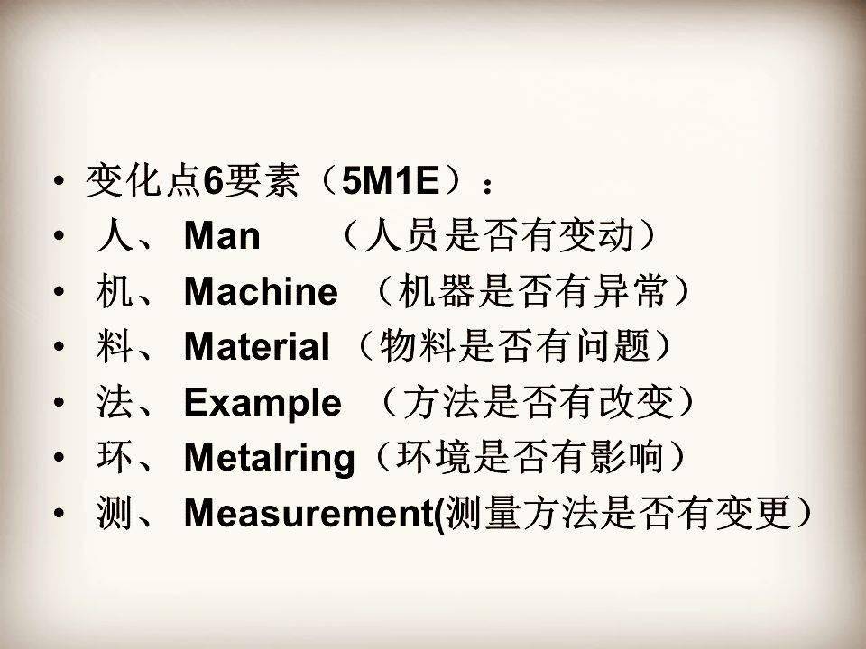 5m1e变化点管理