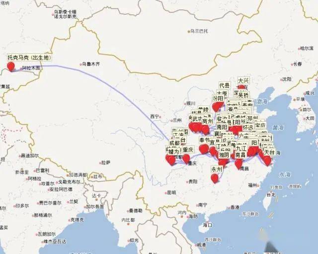 古代诗人一生的足迹地图!李白,杜甫,苏轼……谁最"浪"