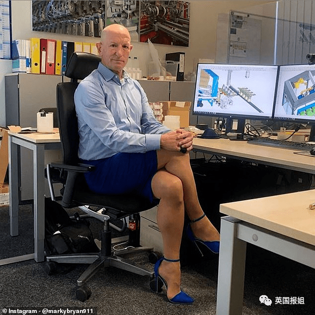 硬汉老爸爱上高跟鞋配短裙？长腿翘臀画风太妖娆