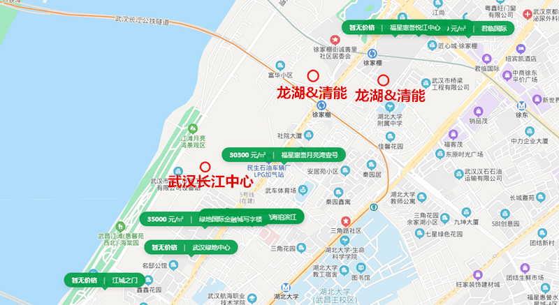 武昌滨江龙湖天街项目规划批示 内环核心新增784套住宅