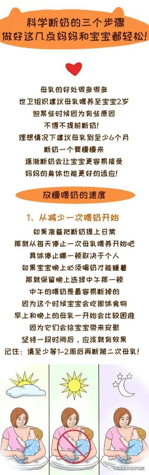 【高阳妇幼科普】科学断奶的三个步骤,做好这几点妈妈和宝宝都轻松!