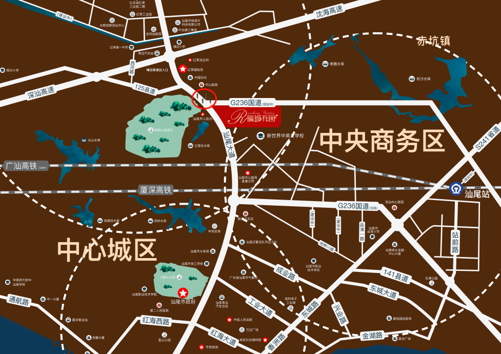 缓解厦深铁路带来的交通压力,也有利于推进汕尾市高铁站中央商务片区