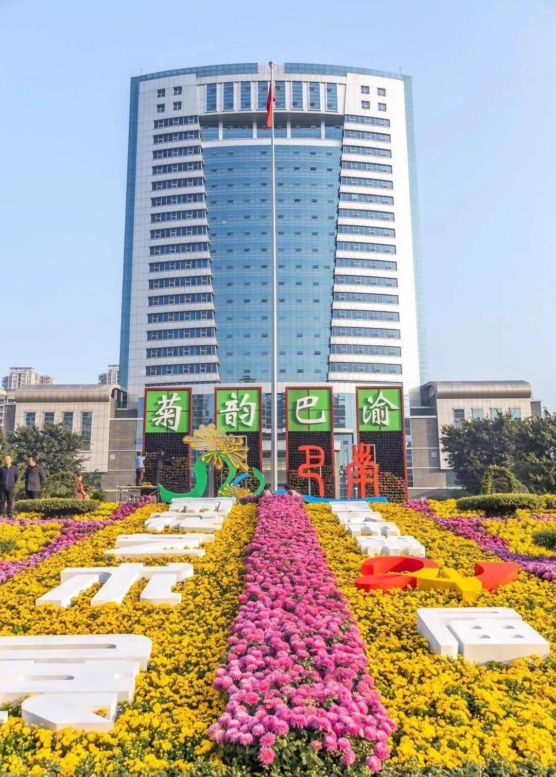 艺海同舟昨日在巴南区人民政府行政中心广场金秋好时节,正是赏菊时~别