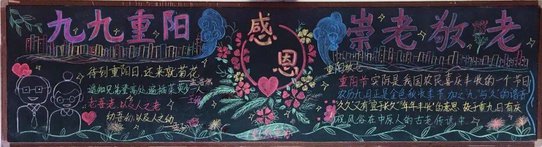 "我们的节日·重阳节"系列黑板报展评