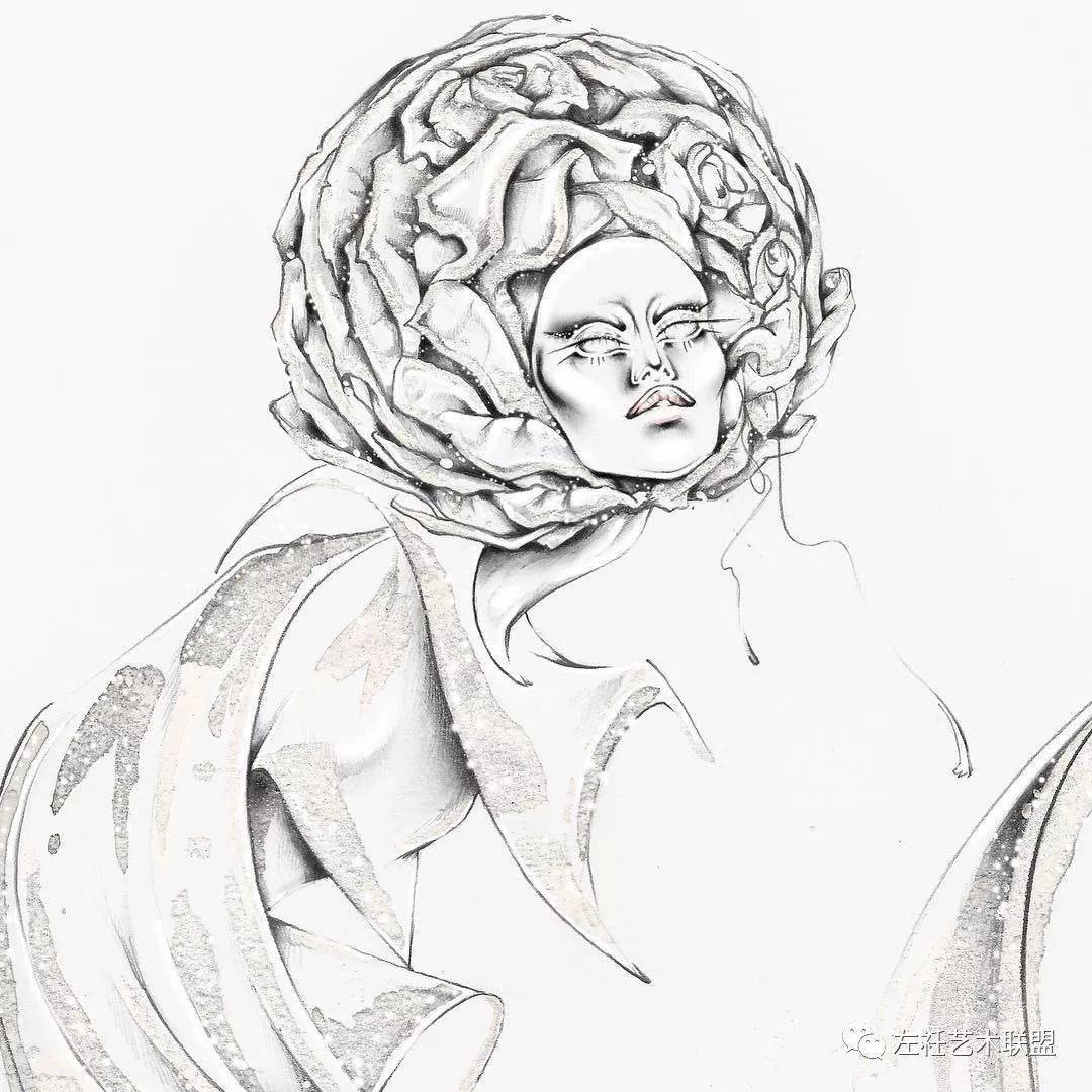 时尚|时装画上的褶皱不知怎么画？向这位时尚插画界的＂三宅一生＂学习一下！