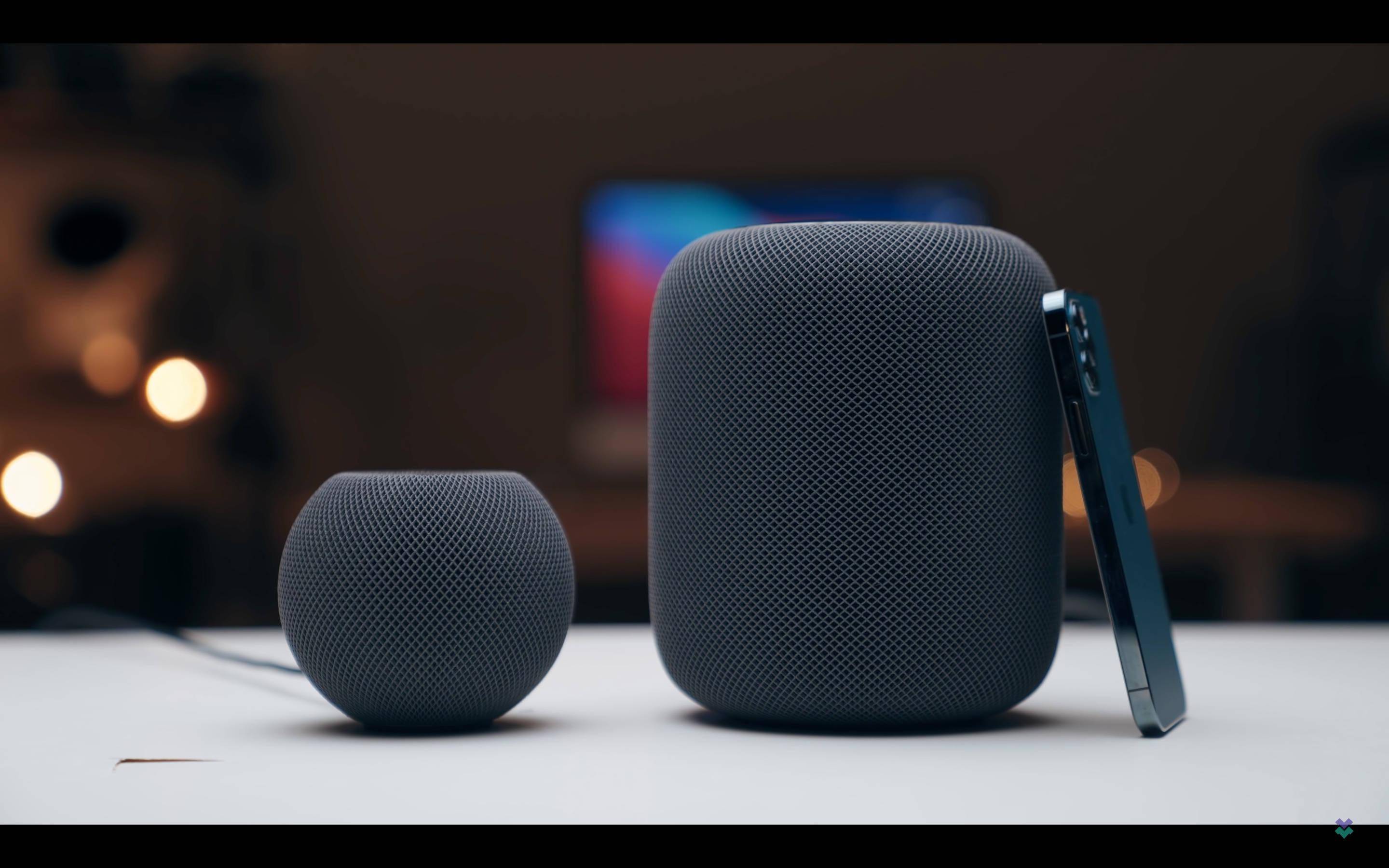 和初代 homepod 相比,homepod mini 的外观设计发生