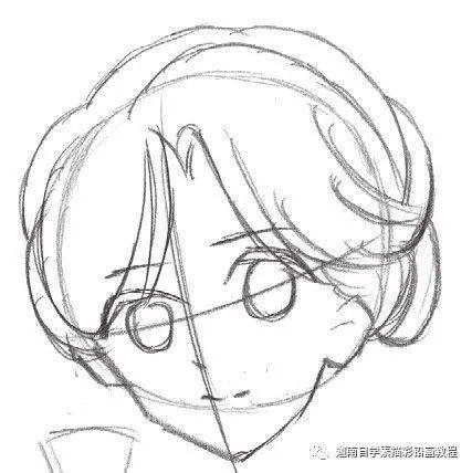 彩铅画的动漫古装小姑娘