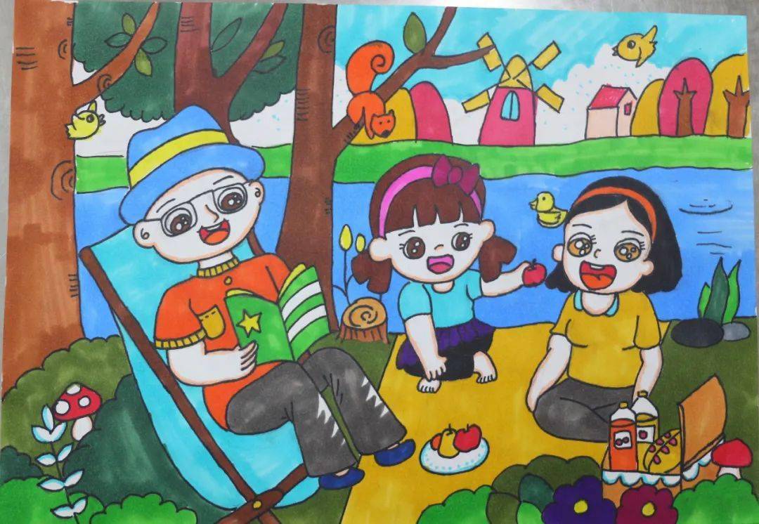 绘画大赛看孩子们用画笔描绘的幸福生活