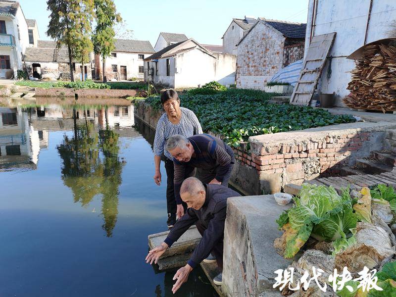 六旬老太太落水，三名七旬邻居合力救人