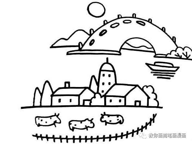 【简笔画】风景简笔画合集,赶快动起手来画吧