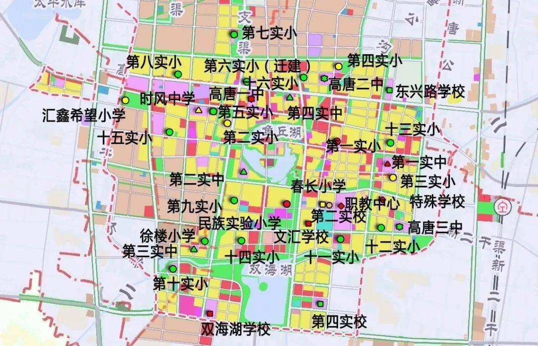 高唐县域中小学远期规划图