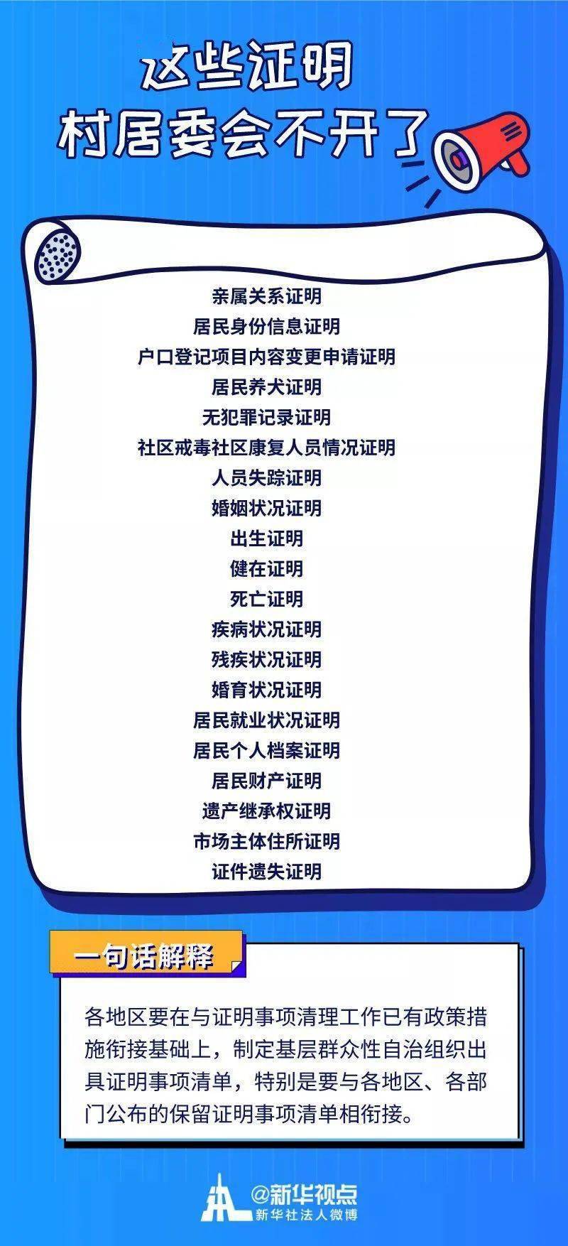 居民们请注意：这20项证明，村居委会不开了