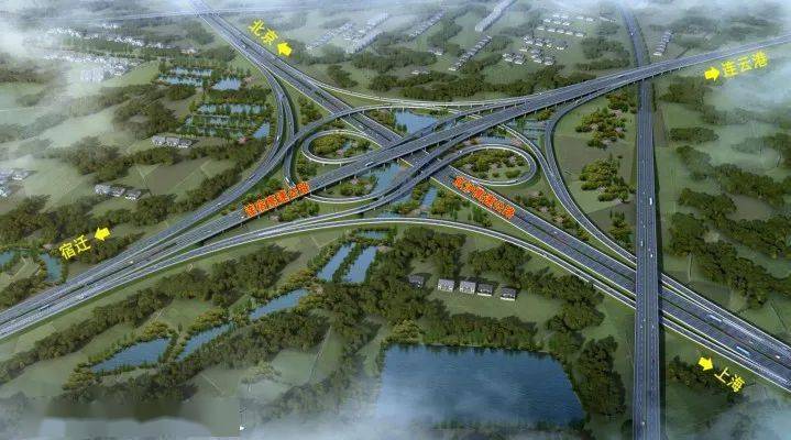 (宿连高速公路沭阳南枢纽)