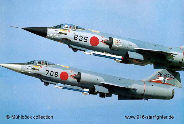 f-104j是日本第一种能够2倍马赫飞行的战斗机.