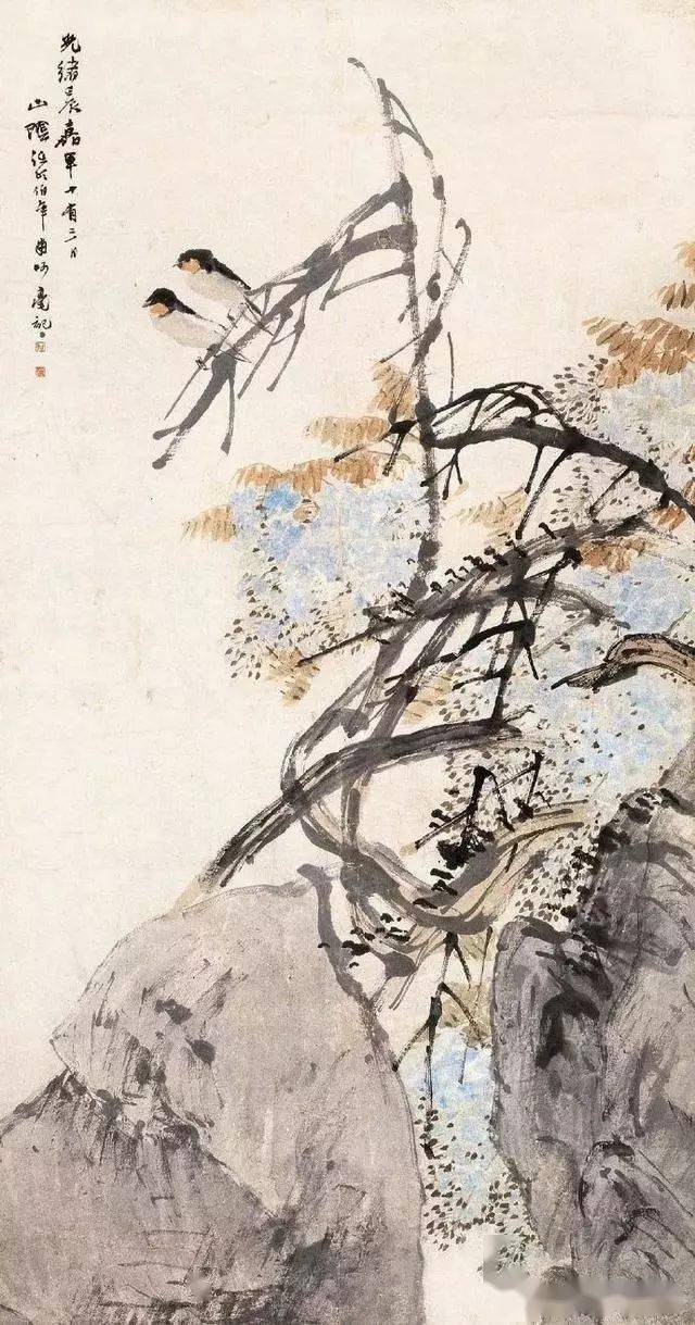 燕雀翠鸣:任伯年笔下的灵动小鸟