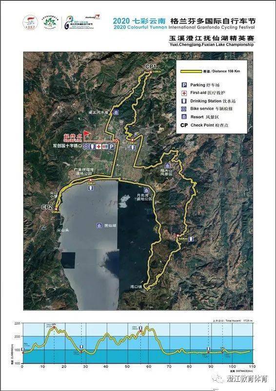 2020七彩云南格兰芬多国际自行车节玉溪澄江抚仙湖精英赛开赛
