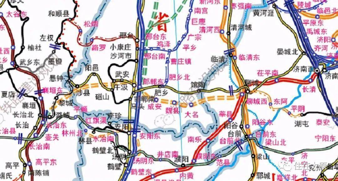 2020最新版山西铁路规划图:新增8条高铁,客专,呼朔,集