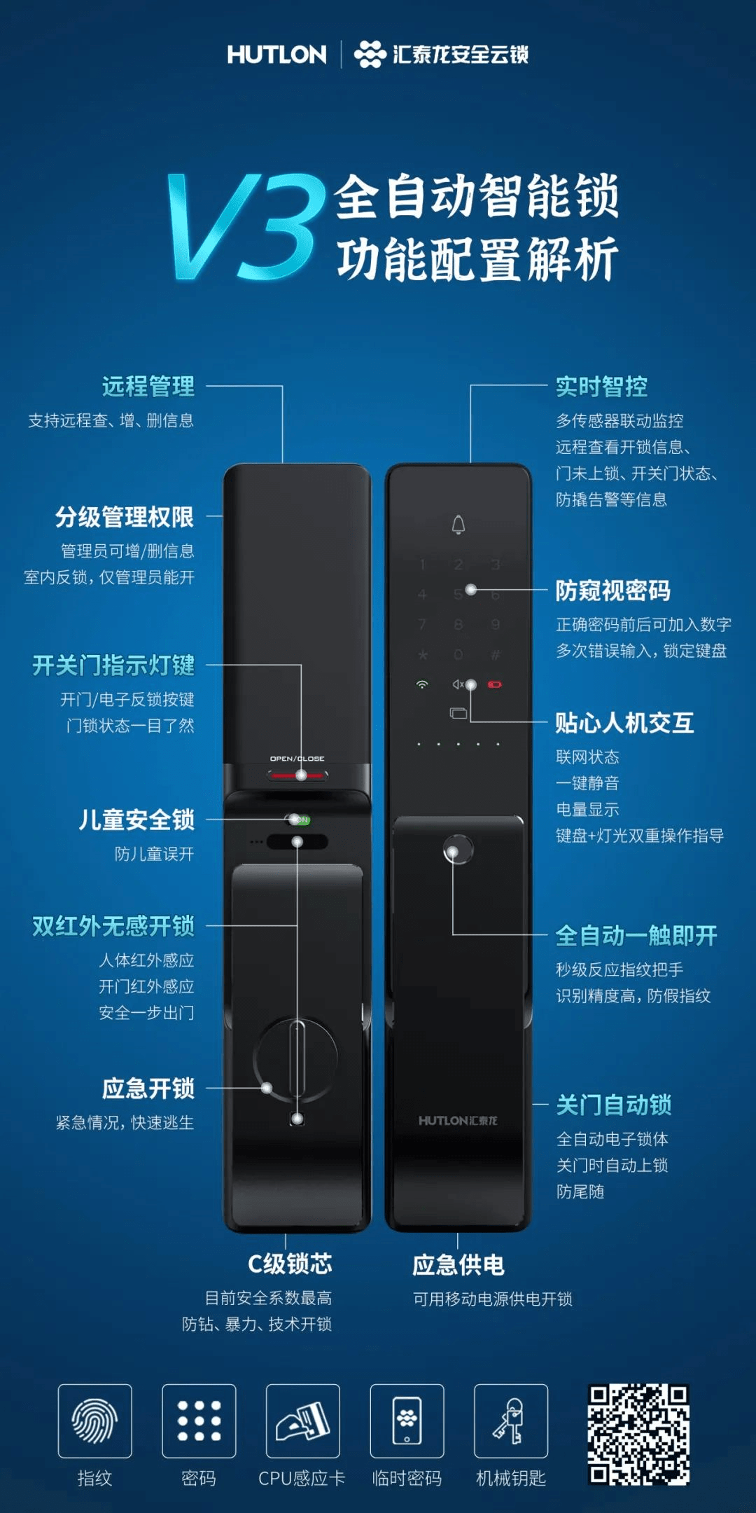 【产品】汇泰龙v3全自动智能锁,让生活更加简单