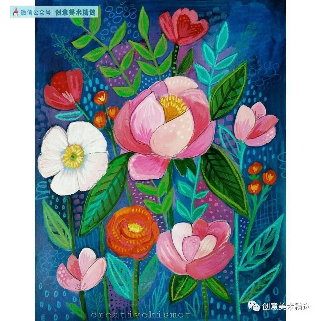 素材分享——13张色彩丰富的花卉主题色彩作品