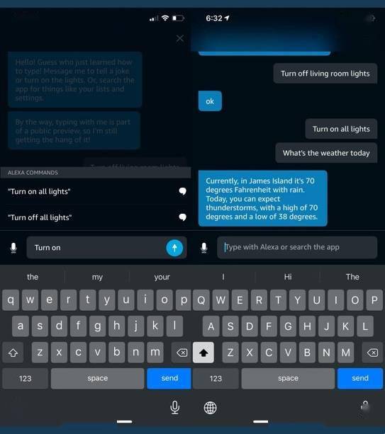 亚马逊alexa数字助理现已支持通过文本输入的方式进行交互
