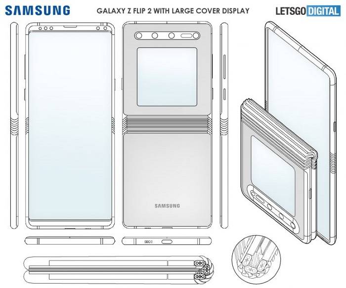 机型|专利显示三星Galaxy Z Flip 2将配备更大的外屏