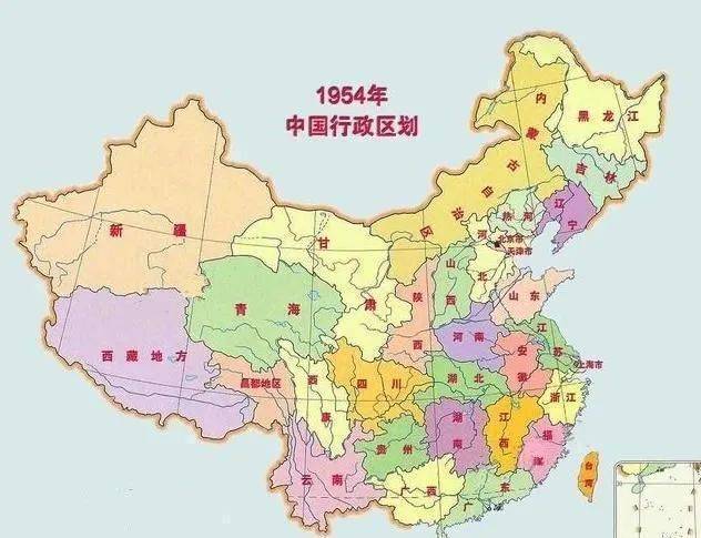 1954年,曾经的六大行政区被撤销,宁夏省并入甘肃省.
