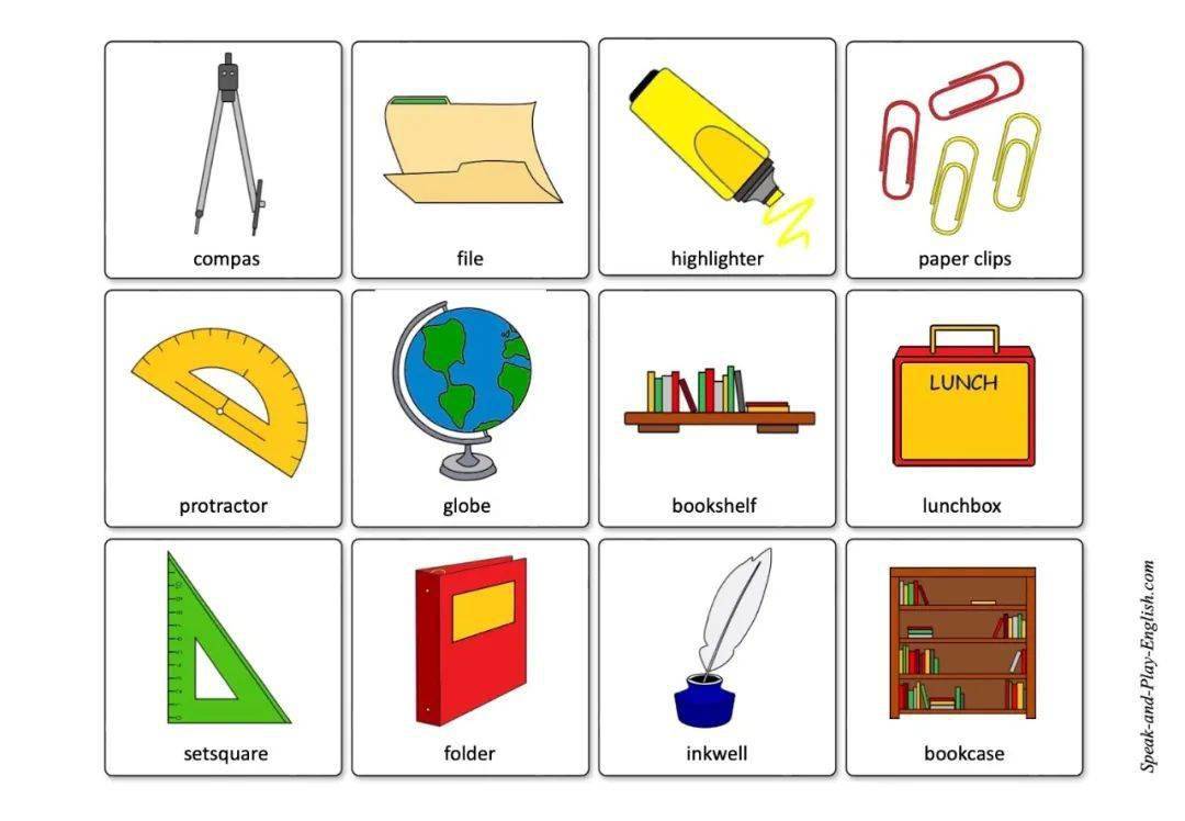 幼师必看教室里最常见的用品应该怎么用英语表达这些闪卡帮你全搞定