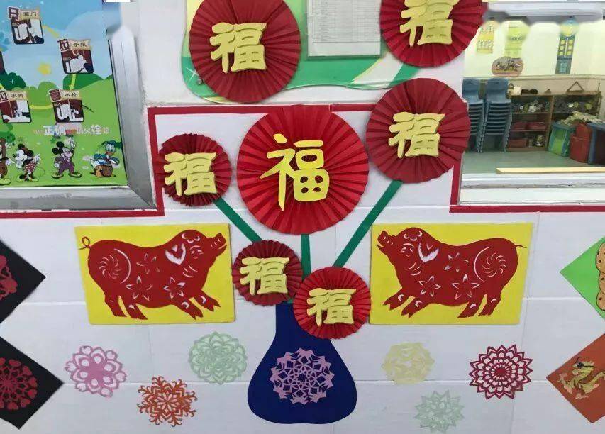 【元旦环创】幼儿园新年手工环创方案,最炫的还是咱中国风!