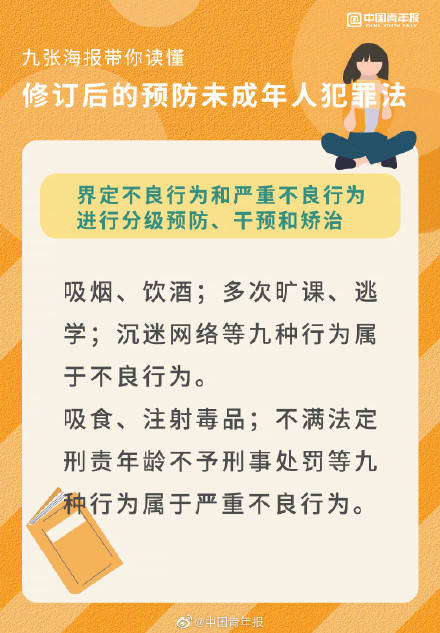 九张海报带你读懂修订后的预防未成年人犯罪法