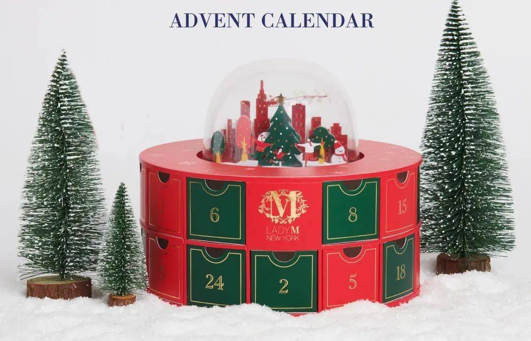 美国十大蛋糕"中的的顶级甜点品牌,lady m推出了第一款adventcalendar