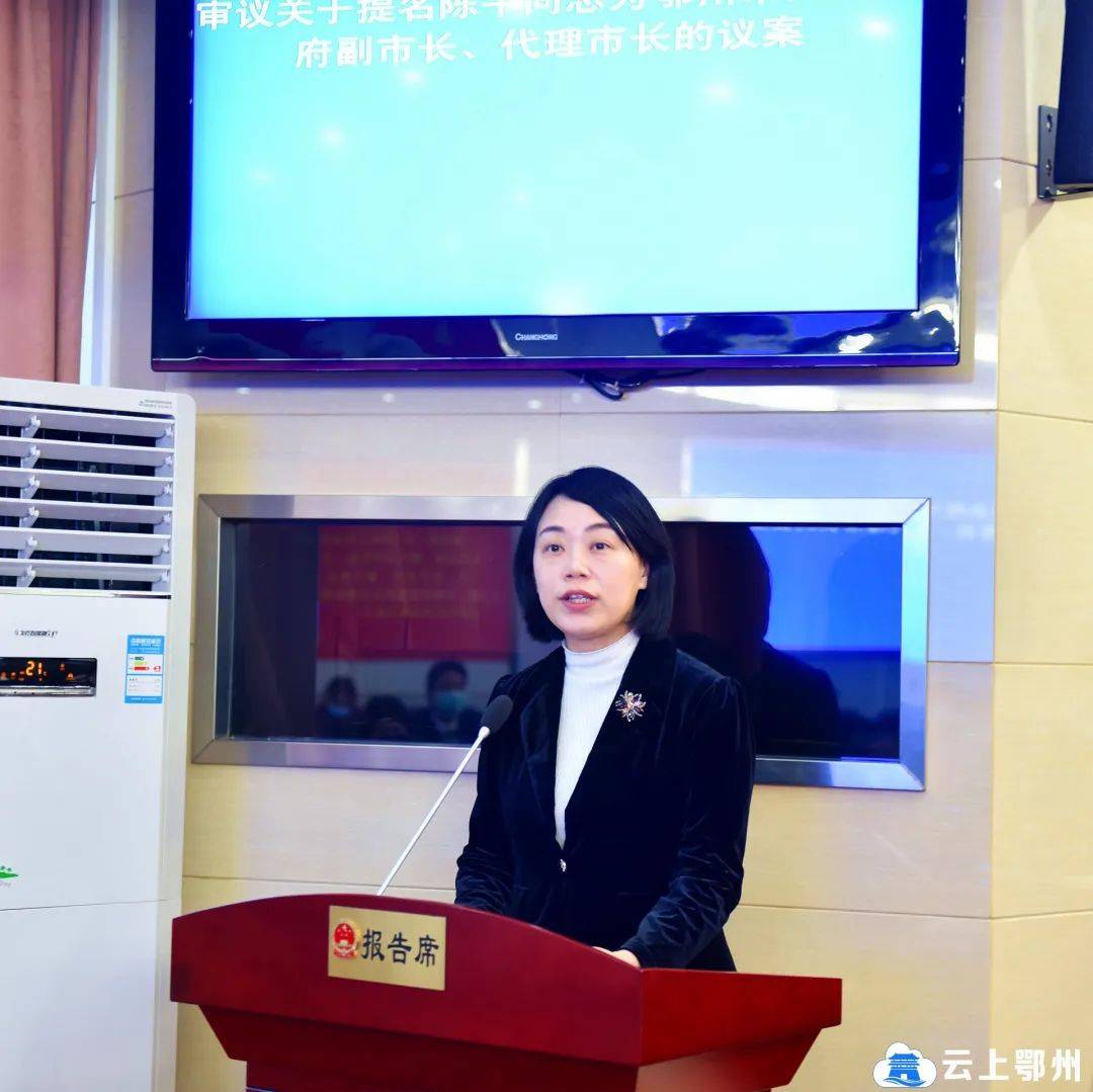 王立主持市人大常委会会议 陈平任市人民政府副市长,代理市长
