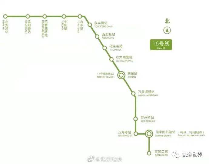 北京地铁16号线中段,房山线北延,亦庄有轨电车t1线开通