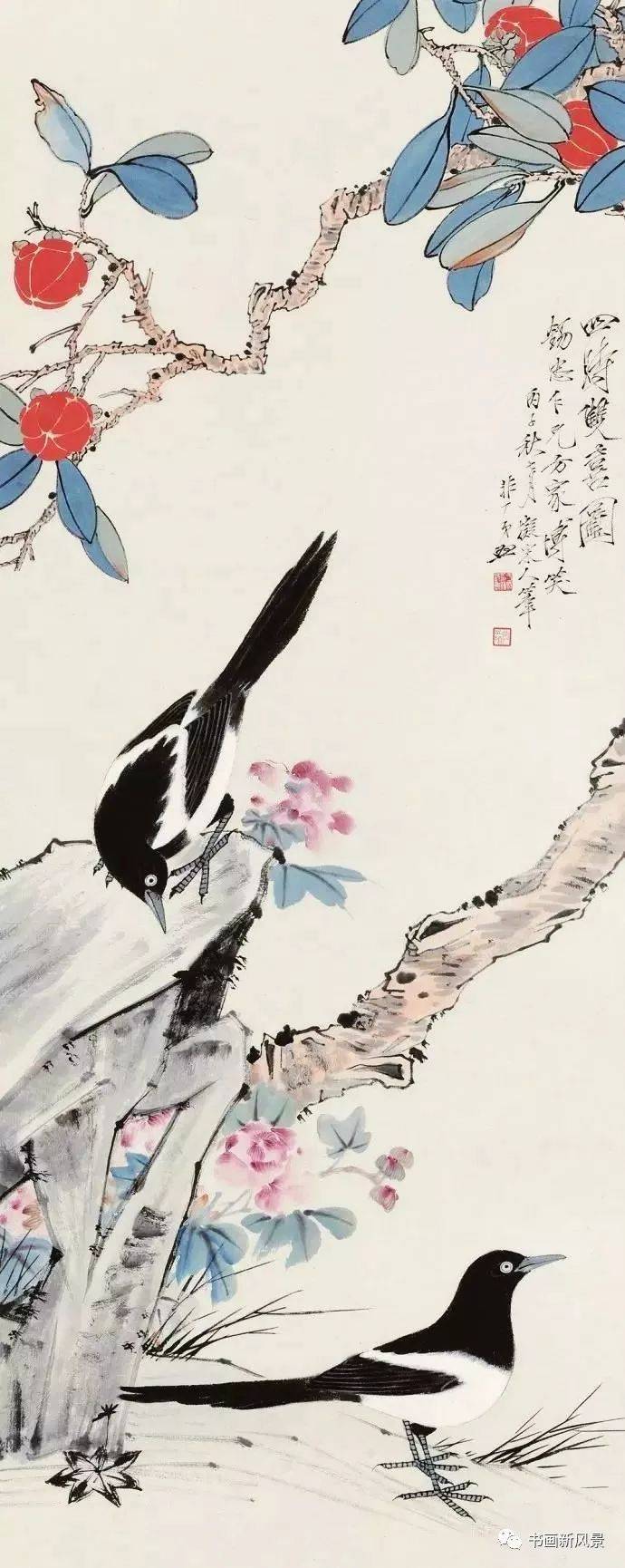 九大名家画喜鹊,祝您2021喜上加喜!_徐悲鸿