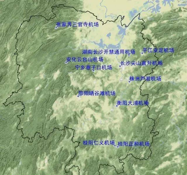 湖南省通用航空机场分布地图 来源:宁乡城记 返回搜             责任