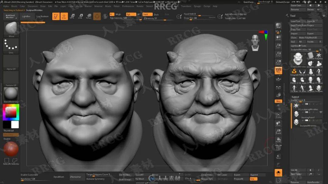 zbrush概念艺术角色雕刻核心技术视频教程_素材