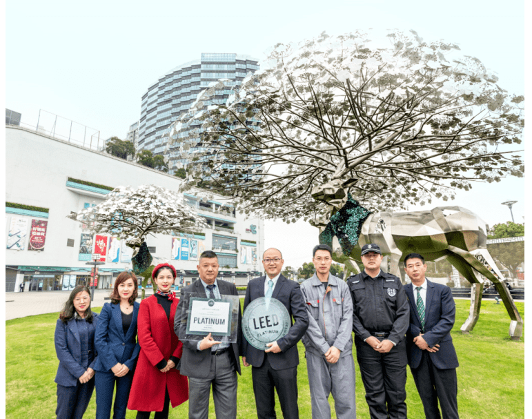 崇邦集团旗下五座商业广场荣获"leed既有建筑认证 助力城市可持续