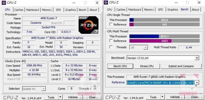 amdr75800u跑分流出单核性能明显提升