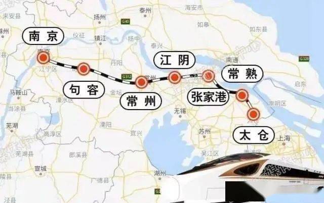北沿江高铁线路图,宁扬泰通沪