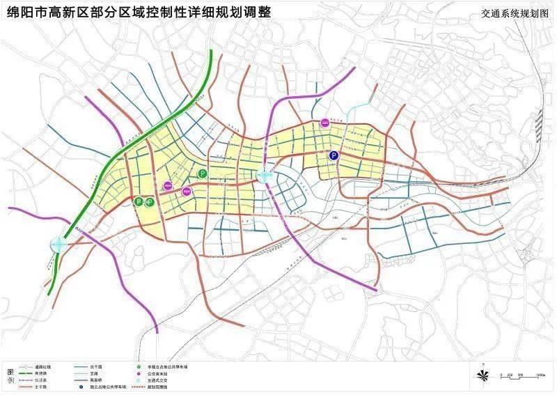 区部分区域控制性详细规划》中,就已经将高新区定义为: 绵阳市城西次