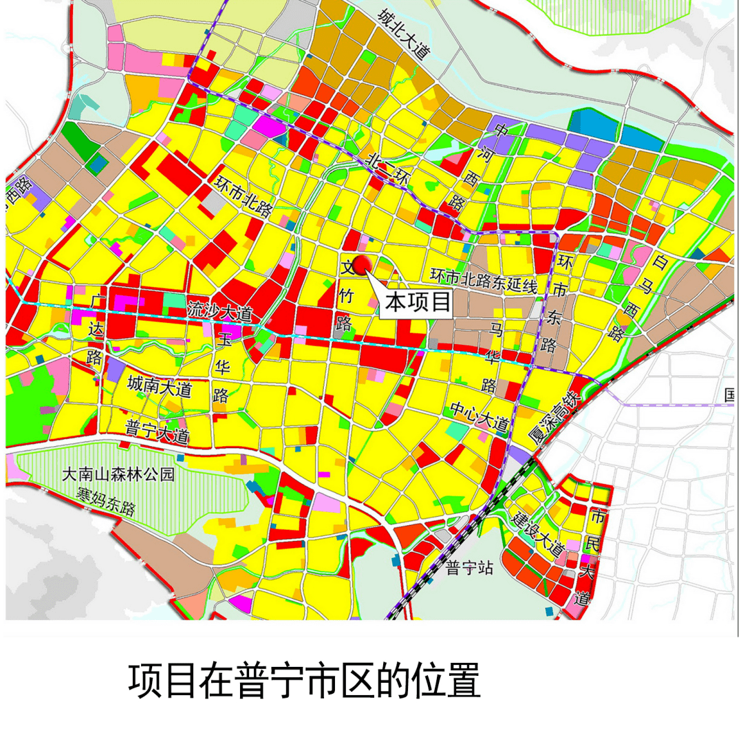 本地块位于普宁市流沙东街道大林社区,东至龙溪路,南至小区规划14米