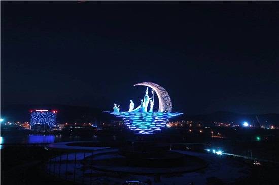 巜湘江女神》雕塑灯光调试完成，长沙又多了一个标志性建筑！