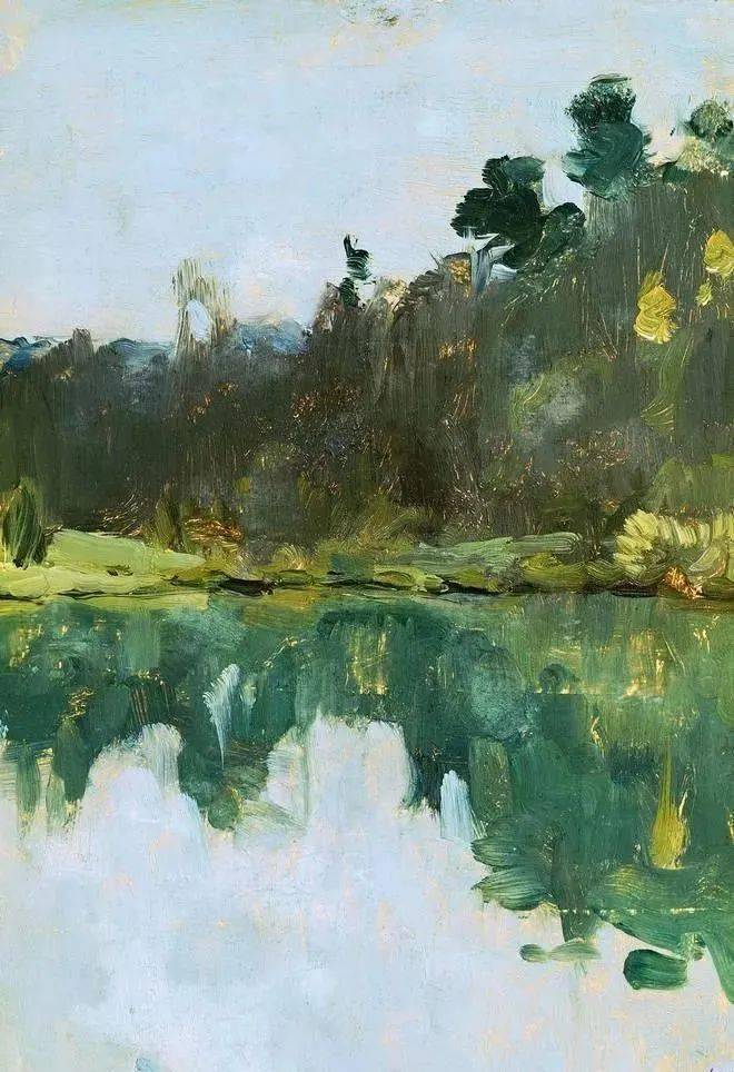 油画风景艺术,俄罗斯艺术家isaak iliich levitan极富诗意的油画风景