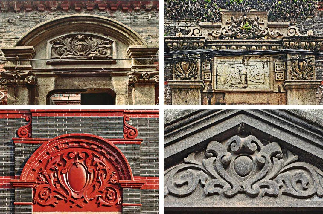 既然石库门建筑由其"门"而得名,所以会在"门"上多做装饰.