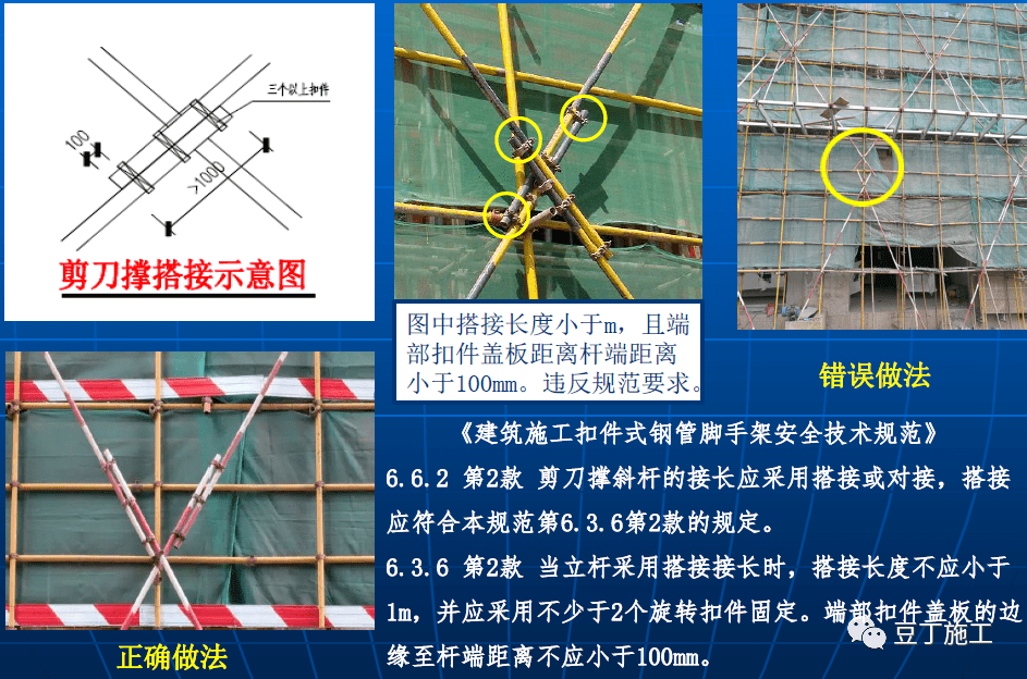 3 高度在24m及以上的双排脚手架应在外侧  全立面连续设置剪刀撑;高度