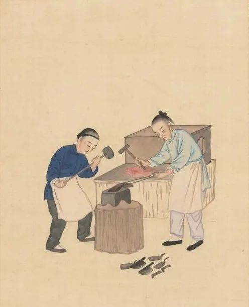 清朝民间市井行当图