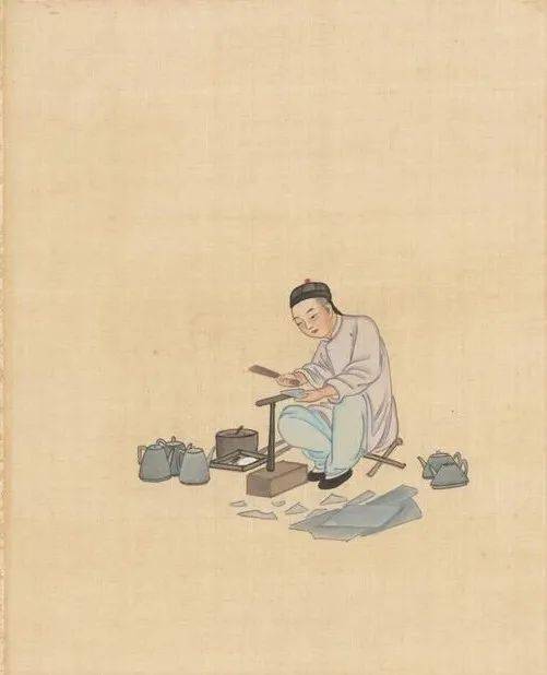 清朝民间市井行当图