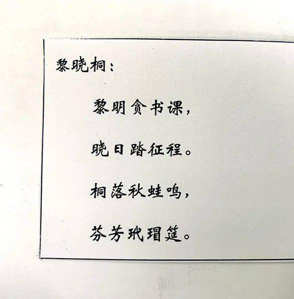 龙岭初级中学的张珊老师 花了一周的时间 为全班学生撰写藏头诗版