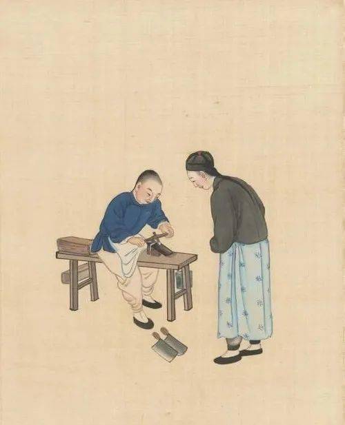 清朝民间市井行当图